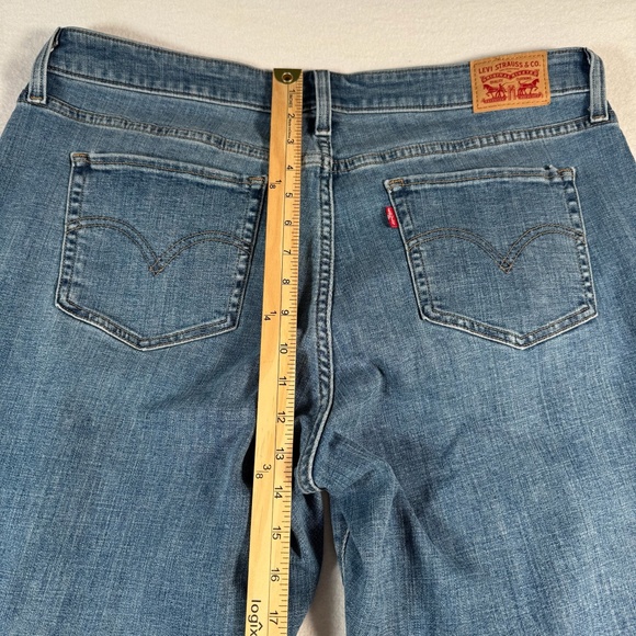 Levis Jeans Womens 18W Blue 415 Classic Boot Mid Rise Medium Wash Stretch Plus - Picture 7 of 10